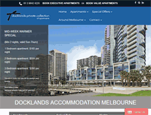 Tablet Screenshot of docklandsprivatecollection.com.au